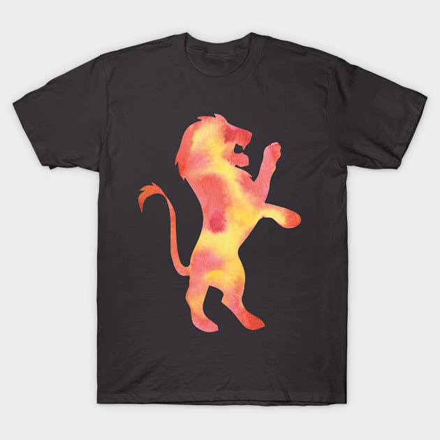 House Lion Watercolor T-Shirt by calligraphynerd